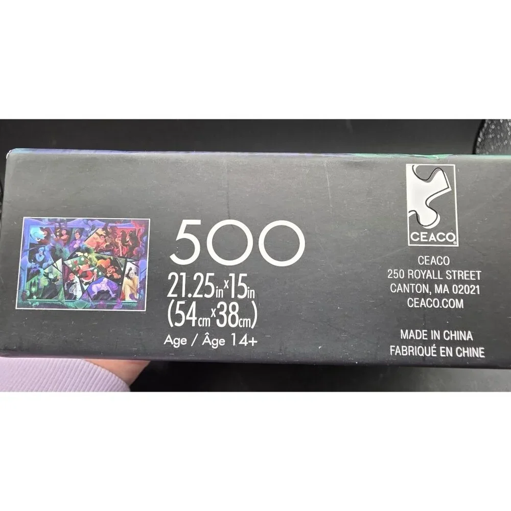 Disney Villains 500-Piece Noir Select Jigsaw Puzzle Premium Packaging Recycled